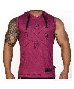 Ryderwear Cross Arrow Hoodie Tank Burgundy Front